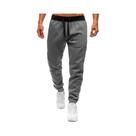 Calças De Moletom Masculinas Forradas Com Fleece, Ajuste Solto Casual, Cintura Elástica Com Cordão,