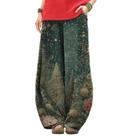 Calças de Natal LOAIHA para mulheres Boho Wide Leg Sweatpants