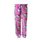 Calças De Pijama De Fleece Hello Kitty Para Mulheres, Com Dupla Elasticidade, Macias, Estilo Sanrio