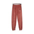 Calças de Pijama de Lã Coral Feminina - Quente e Engrossada para Outono/Inverno