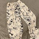 Calças De Pijama Femininas Com Estampa De Gato Cartoon, Soltas E Casuais Para Estudantes