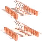 Calças e saias e cabides Amber Home Rose Copper Gold Metal (pacote com 24)