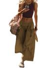 Calças esportivas Hooever Loose Wide Leg femininas Darkkhaki-XS