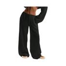 Calças Femininas Casuais Oversized De Perna Larga Com Cintura Alta, Elásticas, Com Bolsos, Estilo