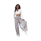 Calças Femininas De Cintura Alta Em Corduroy Para Outono E Inverno, Corte Relaxado Com Pernas Retas,