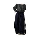 Calças Femininas De Cintura Alta Listradas Com Pernas Largas Estilo Harajuku Vintage Casual