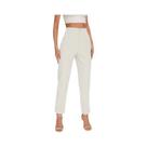 Calças Femininas De Cintura Alta Slim Fit, Cor Sólida, Para Escritório E Deslocamento, Com Zíper E