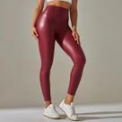 Calças Femininas De Couro PU De Cintura Alta Modeladoras Coloridas Para Uso Externo