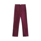 Calças Femininas de Perna Reta - Cintura Alta, Zíper Frontal, Estilo Vintage