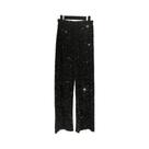 Calças Femininas Largas Douradas Brilhantes De Cintura Alta Estilo Sul-Coreano Da Moda