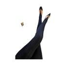 Calças Femininas Pretas De Cintura Alta Estilo Y2K, Moda Coreana, Leggings Casuais Sexy Com Glitter