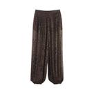 Calças Femininas Vintage Com Estampa Animal, Perna Larga, Oversize, Plissadas, Estilo Lanterna,