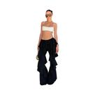 Calças Flare Em Camadas Transparentes Com Patchwork Y2K Para Mulheres, Tendência De Verão Hipster,