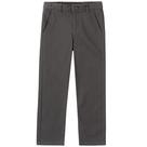 Calças IZOD Boys School Uniform Flat Front Grey 20 Husky