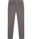 Calças IZOD, uniforme escolar masculino, com frente plana, sarja, cinza, tamanho 8