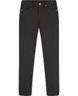 Calças IZOD, uniforme escolar masculino, frontal, de sarja preta, tamanho 8