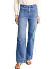 Calças jeans Astylish Ashleigh Blue de cintura alta para mulheres