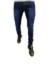 Calças Jeans Bigode Escura Com Lycra - Para Homens Dia-a-Dia