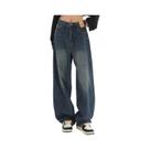 Calças Jeans De Cintura Alta Slim Fit Com Pernas Largas Para Mulheres, Moda Casual Y2K Dos Anos