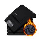 Calças Jeans De Veludo Preto Para Homens plus Size, Quentes E Casuais, Forradas Com Fleece Para O