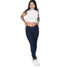 Calças Jeans escura Slim Juvenil Menina Ajuste Perfeito Confortável do 10 ao 16
