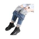 Calças Jeans Femininas De Cintura Alta Para O Inverno, Slim, Casuais, Em Denim, Com Forro De Veludo