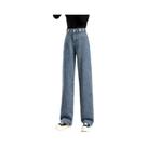 Calças Jeans Femininas Térmicas De Cintura Alta Com Forro De Pelúcia Para O Inverno, Calças De Denim