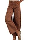 Calças jeans jeans chouyatou femininas 2026 com bolinhas largas Calças jeans jeans chouyatou femininas 2026 com bolinhas largas