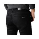 Calças Jeans Masculinas Pretas Em Denim Stretch Clássicas Moda Primavera Outono Estilo Biker Calças