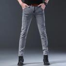 Calças Jeans Masculinas Slim Fit Estilo Coreano Confortáveis Com Corte Reto E Cintura Média Em Denim Calças Jeans Masculinas Slim Fit Estilo Coreano Confortáveis Com Corte Reto E Cintura Média Em Denim