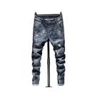 Calças Jeans Masculinas Slim-fit Rasgadas E Desgastadas Em Algodão Estilo Coreano Moda Azul Preto Calças Jeans Masculinas Slim-fit Rasgadas E Desgastadas Em Algodão Estilo Coreano Moda Azul Preto