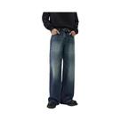 Calças Jeans Masculinas Vintage Desgastadas Baggy Retas Em 4 Cores, Moda De Rua Coreana Para O