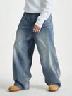 Calças Jeans Pretas De Perna Larga Para Homens Estilo Y2K Hip-Hop