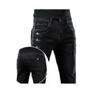 Calças Jeans Slim Fit Masculinas Em Algodão Stretch 2024, Tendência Com Múltiplos Botões, Calças