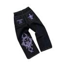 Calças Jeans Vintage Y2K Góticas Hip Hop Para Homens E Mulheres, Retro Azul, Baggy, Cintura Alta,