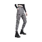 Calças Jogger Cargo Casuais Femininas Pretas Estilo Hip-hop Streetwear Para Dança