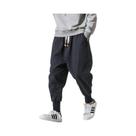 Calças Jogger Masculinas De Algodão E Linho, Estilo Harem, Largas, Com Gancho Abaixo Do Joelho, Calças Jogger Masculinas De Algodão E Linho, Estilo Harem, Largas, Com Gancho Abaixo Do Joelho,