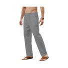 Calças Jogger Masculinas De Algodão E Linho Respiráveis Com Cordão, Calças Casuais Largas E Soltas