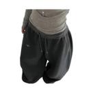 Calças Jogger Oversize Cinza E Preta Com Cintura Alta E Cordão Para Mulheres, Moda Coreana Y2K,