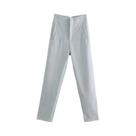 Calças Lápis Femininas De Cintura Alta, Calças Cropped De Verão, Brancas E Pretas, Moda De Rua, Calças Lápis Femininas De Cintura Alta, Calças Cropped De Verão, Brancas E Pretas, Moda De Rua,