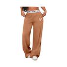 Calças Largas Casuais Femininas Com Estampa De Coração, Moda Feminina