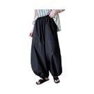 Calças Largas De Algodão Respirável Brancas Para O Verão, Moda Elegante Feminina, Calças Lanternas