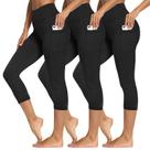 Calças Leggings Syrinx 3 Unidades Cintura Alta com Controle de Barriga Calças Leggings Syrinx 3 Unidades Cintura Alta com Controle de Barriga