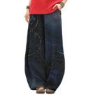 Calças LOAIHA Bohemian Women Yoga Boho Wide Leg Sweatpants azuis