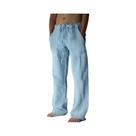Calças Longas Casuais De Algodão Respirável Para Homens, Cintura Elástica, Cor Sólida, Estilo