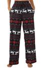 Calças Lounge Crexomi femininas Palazzo Christmas Moose Black M