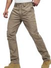 Calças masculinas resistentes à água FREE SOLDIER, de ajuste descontraído, calças de trabalho Tactical Combat Army com vários bolsos (marrom clássico, 34 L x 30 L)