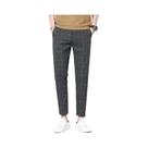 Calças Masculinas Slim Fit Xadrez Para Negócios E Viagens, Estilo Europeu-Americano, Confortáveis E