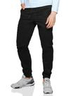 Calças Match Masculinas Folgadas Chino Washed Jogger Black 34