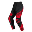 Calças O'Neal Element V.24 para homens, roupa de corrida, preta/vermelha, tamanho 38